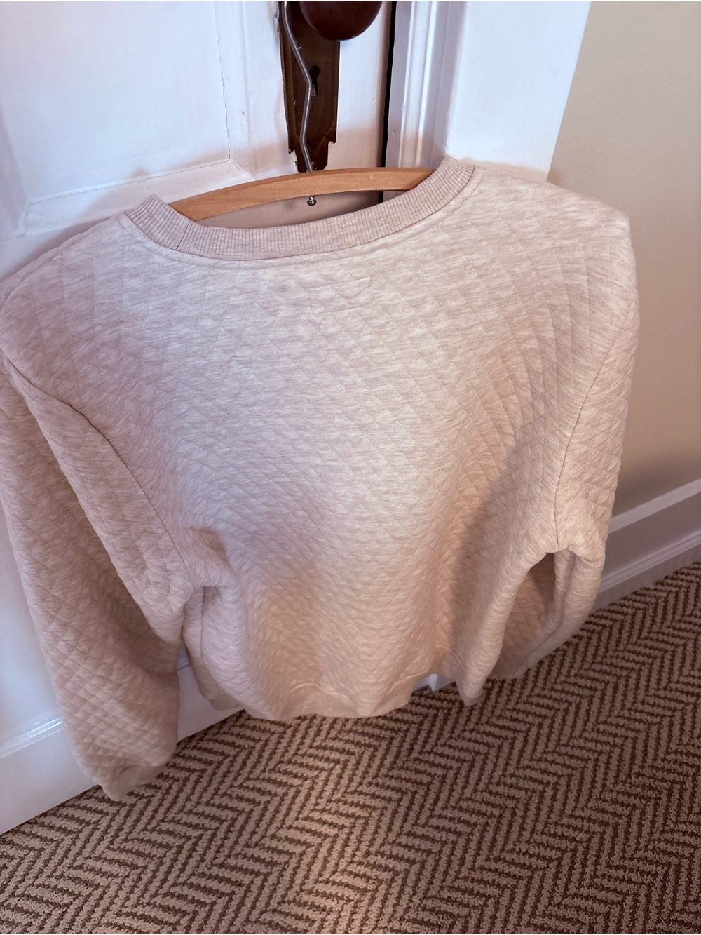 Marine Layer Men’s Oatmeal Quilted Crewneck